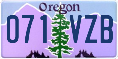 OR license plate 071VZB