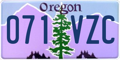OR license plate 071VZC