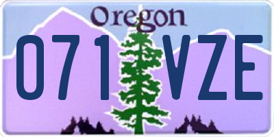 OR license plate 071VZE