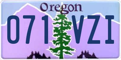OR license plate 071VZI
