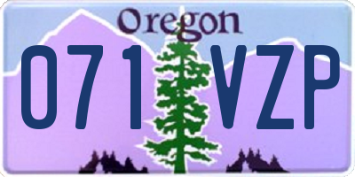 OR license plate 071VZP
