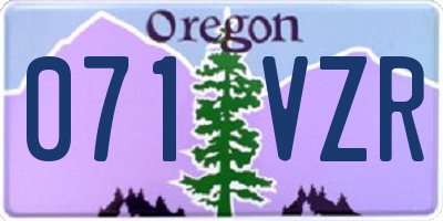 OR license plate 071VZR