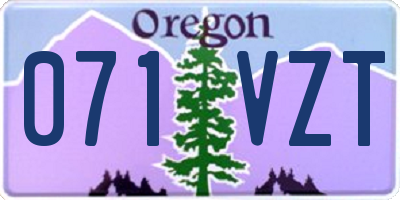 OR license plate 071VZT