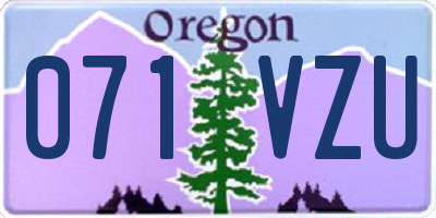 OR license plate 071VZU