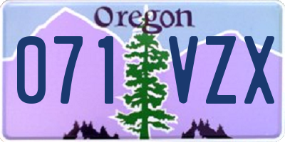 OR license plate 071VZX
