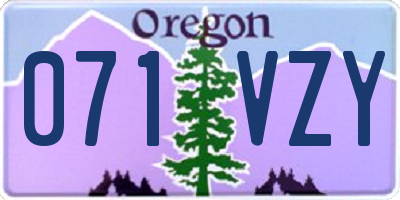 OR license plate 071VZY