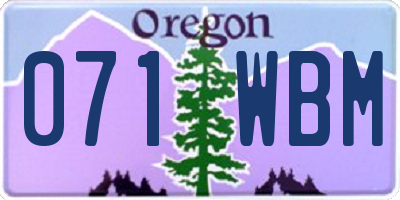 OR license plate 071WBM