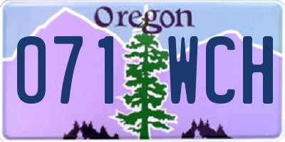OR license plate 071WCH