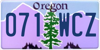 OR license plate 071WCZ