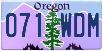 OR license plate 071WDM