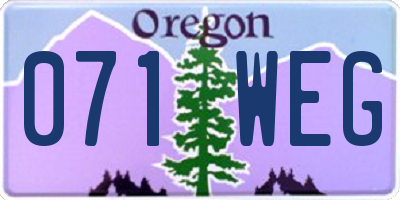 OR license plate 071WEG