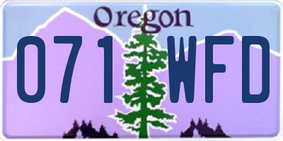 OR license plate 071WFD