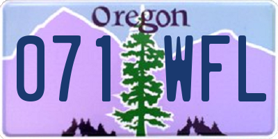 OR license plate 071WFL