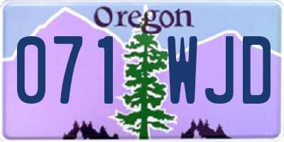 OR license plate 071WJD