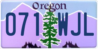 OR license plate 071WJL