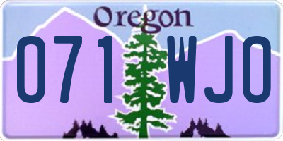 OR license plate 071WJO