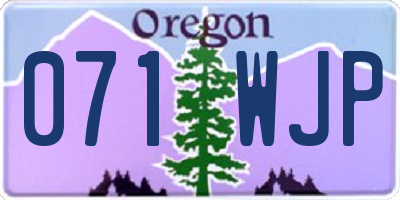 OR license plate 071WJP
