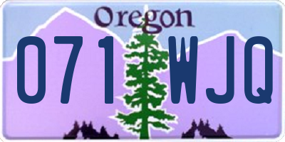 OR license plate 071WJQ