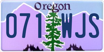 OR license plate 071WJS
