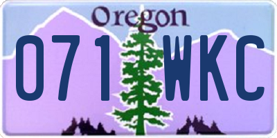 OR license plate 071WKC