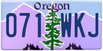 OR license plate 071WKJ