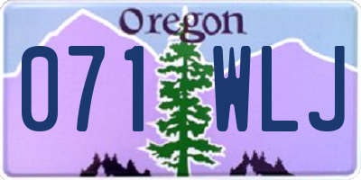 OR license plate 071WLJ