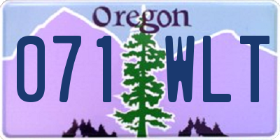 OR license plate 071WLT