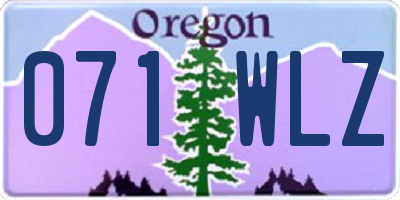 OR license plate 071WLZ