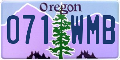 OR license plate 071WMB