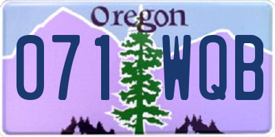 OR license plate 071WQB