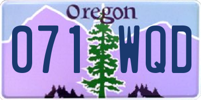 OR license plate 071WQD