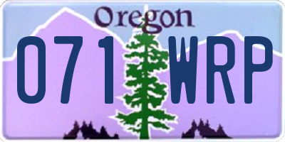 OR license plate 071WRP