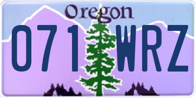 OR license plate 071WRZ