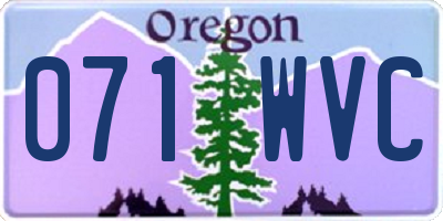 OR license plate 071WVC