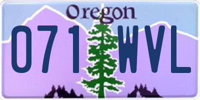 OR license plate 071WVL