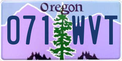 OR license plate 071WVT