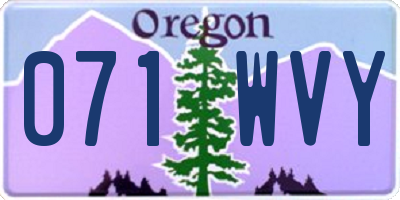 OR license plate 071WVY