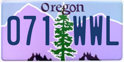 OR license plate 071WWL