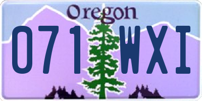 OR license plate 071WXI