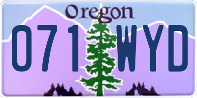 OR license plate 071WYD