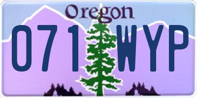 OR license plate 071WYP