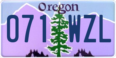 OR license plate 071WZL