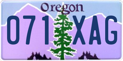OR license plate 071XAG