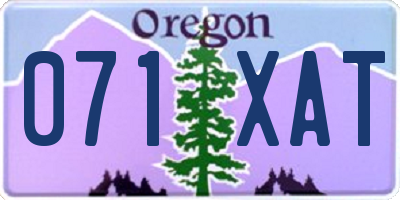 OR license plate 071XAT