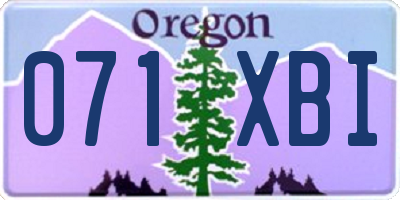 OR license plate 071XBI