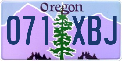 OR license plate 071XBJ