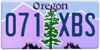 OR license plate 071XBS