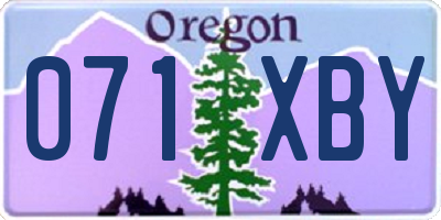 OR license plate 071XBY