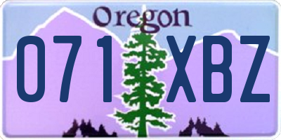 OR license plate 071XBZ