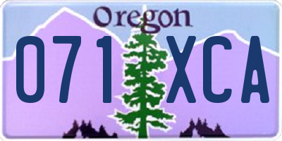 OR license plate 071XCA